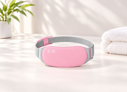 Almohadilla de Calor y Vibración para Cólicos Menstruales — Recargable USB-C